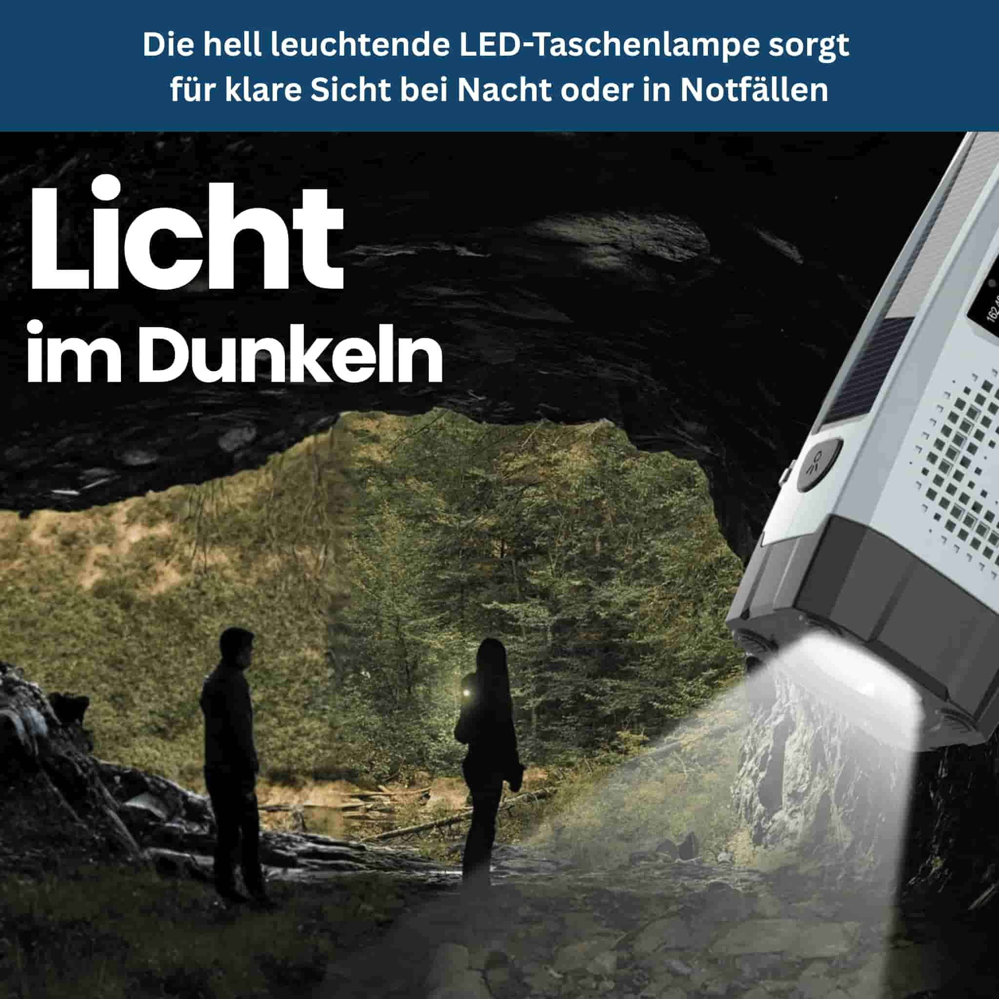 StormGuard 2000 – Solar Emergency Radio with Crank, Light & SOS