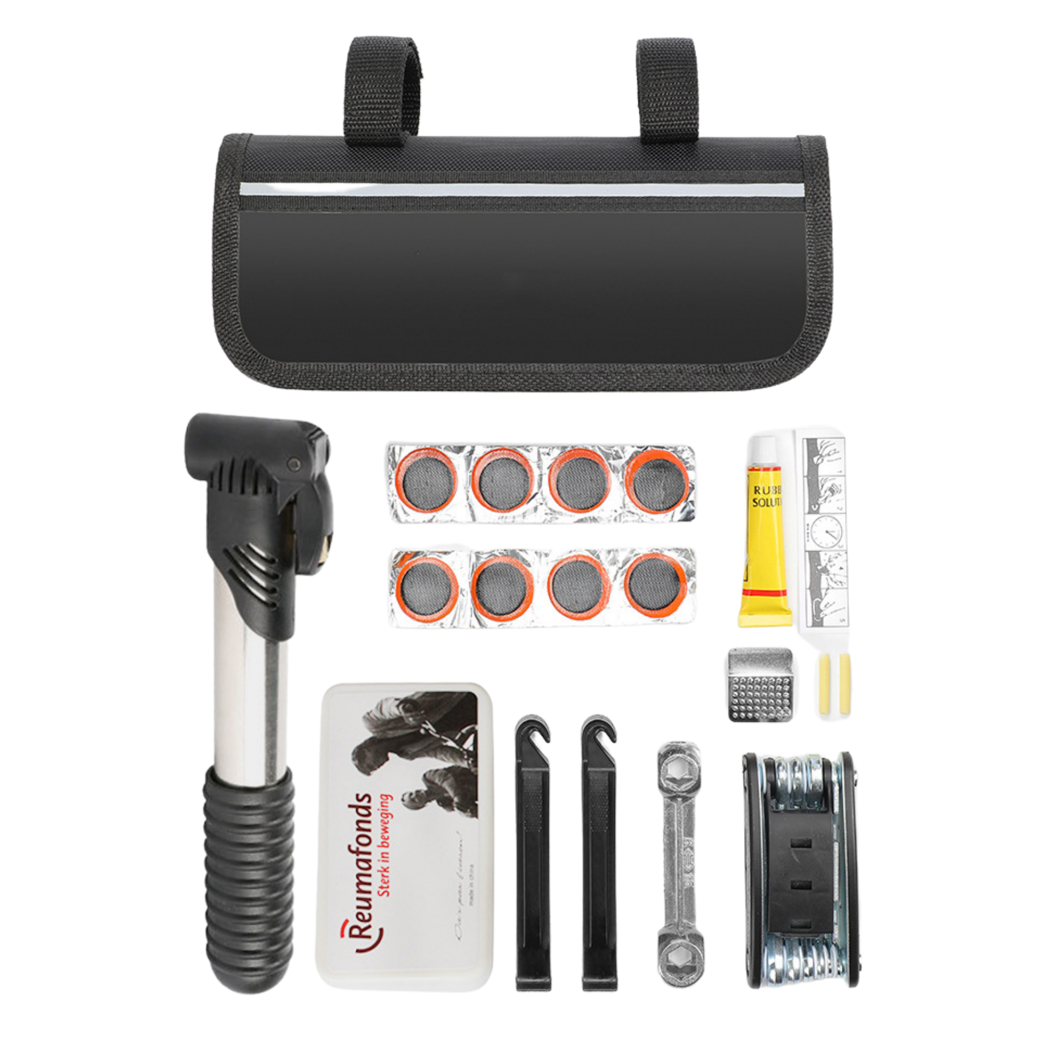 Assembly and Emergency Kit for Bikers